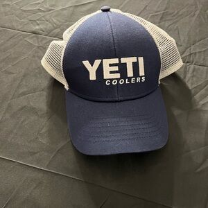 YETI Dark Blue and White trucker hat